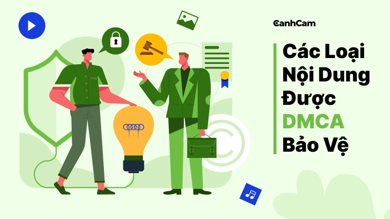 các loại nội dung được DMCA bảo vệ